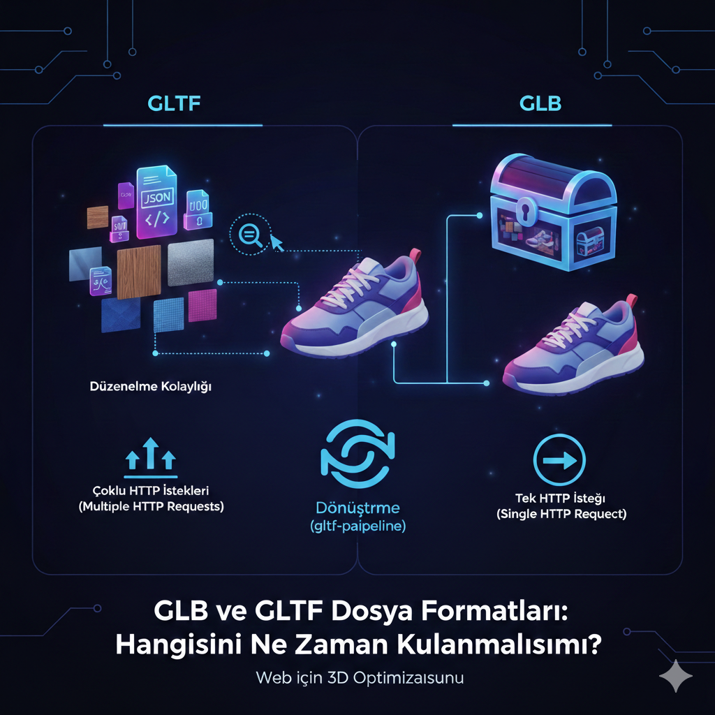 GLB ve GLTF Dosya Formatları: Hangisini Ne Zaman Kullanmalısınız?